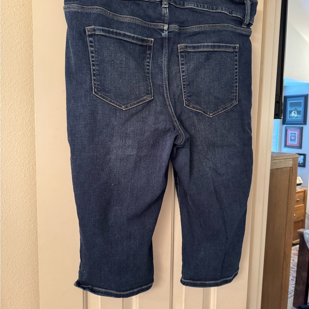Lane Bryant Blue Cropped Pedal Jeans